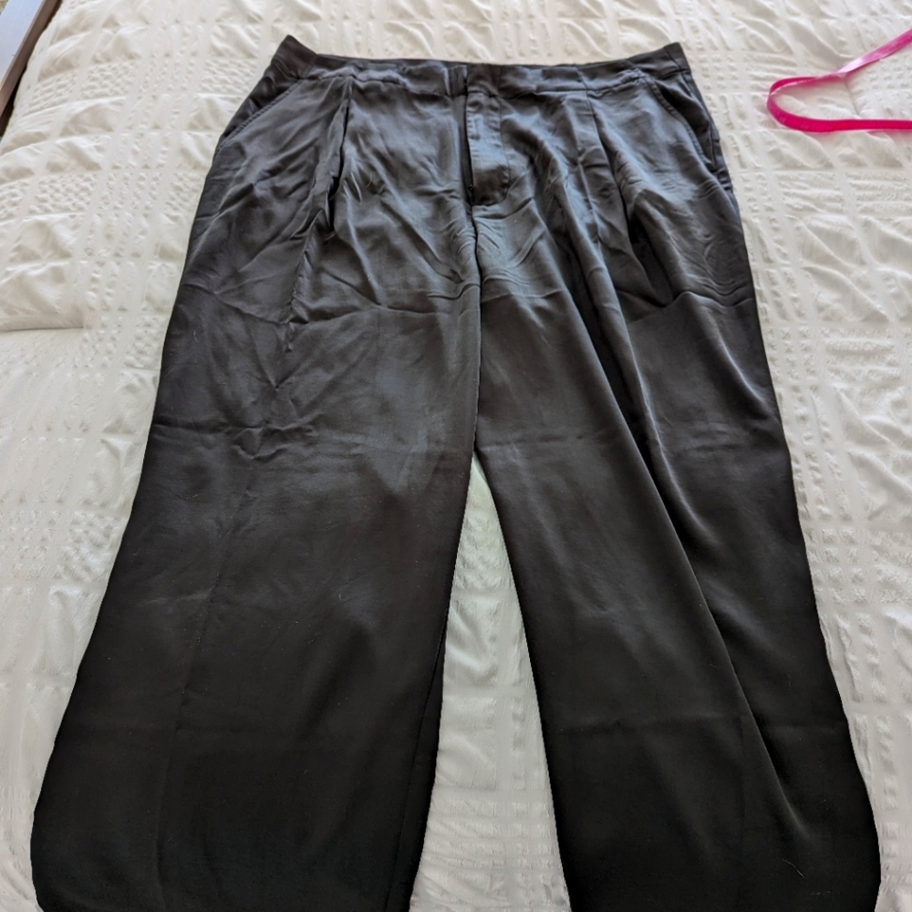NWT Gap Black Satin Wide Leg pants